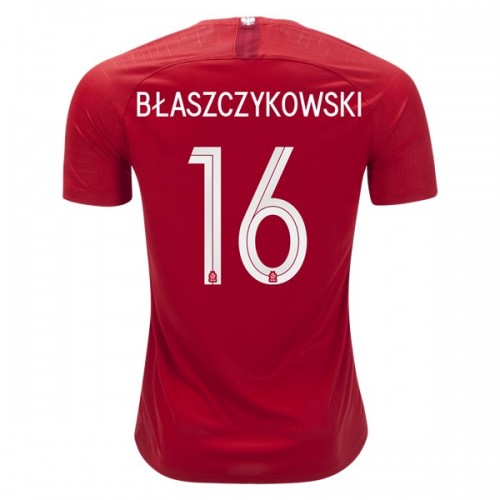 Camisolas de Futebol Polônia Blaszczykowski 16 Equipamento Alternativa Copa do Mundo 2018 Manga Curta Camisolas de Futebol Polônia Blaszczykowski 16 Equipamento Alternativa Copa do Mundo 2018 Manga Curta